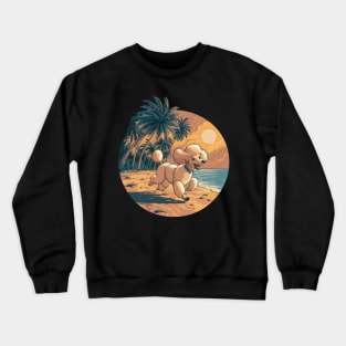 Vintage Retro Poodle Dog Crewneck Sweatshirt